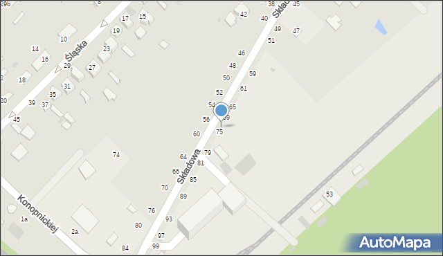 Dęblin, Składowa, 73, mapa Dęblin