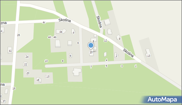 Dębniak, Skośna, 10, mapa Dębniak