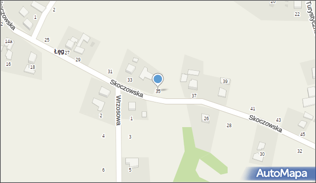 Dębowiec, Skoczowska, 35, mapa Dębowiec