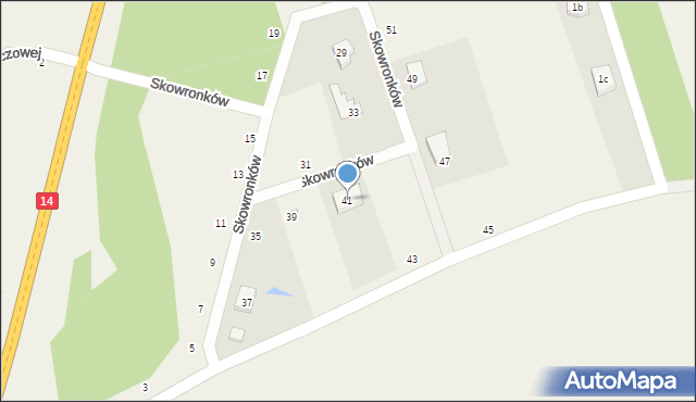 Dobra, Skowronków, 41, mapa Dobra