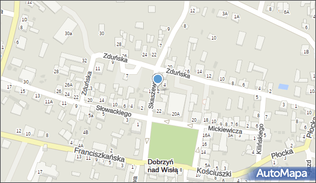 Dobrzyń nad Wisłą, Skaszewska, 2, mapa Dobrzyń nad Wisłą