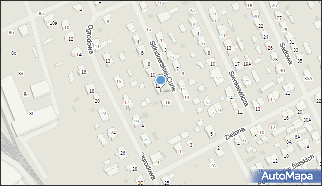 Ełk, Skłodowskiej-Curie Marii, 14, mapa Ełku