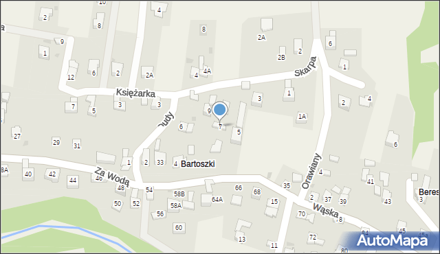 Gilowice, Skarpa, 7, mapa Gilowice