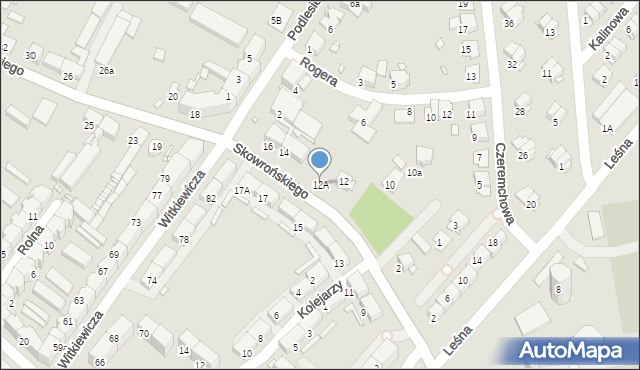 Gliwice, Skowrońskiego Aleksandra, 12A, mapa Gliwic