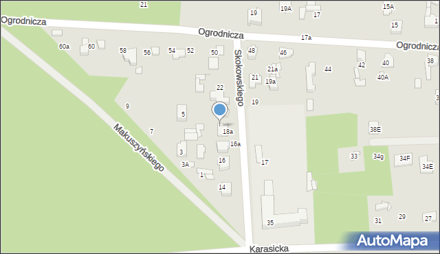 Głowno, Skokowskiego Juliana, gen., 18, mapa Głowno