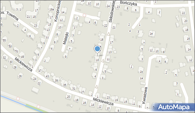 Głubczyce, Skłodowskiej-Curie Marii, 12, mapa Głubczyce