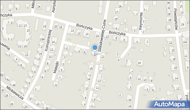 Głubczyce, Skłodowskiej-Curie Marii, 22, mapa Głubczyce