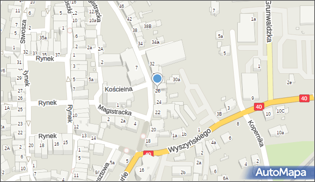 Głuchołazy, Skłodowskiej-Curie Marii, 26, mapa Głuchołazy
