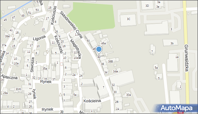Głuchołazy, Skłodowskiej-Curie Marii, 42, mapa Głuchołazy