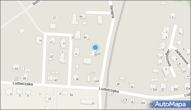 Gniezno, Skrajna, 10, mapa Gniezna