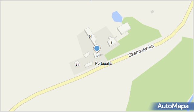 Godziszewo, Skarszewska, 12, mapa Godziszewo