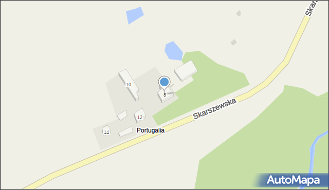 Godziszewo, Skarszewska, 8, mapa Godziszewo