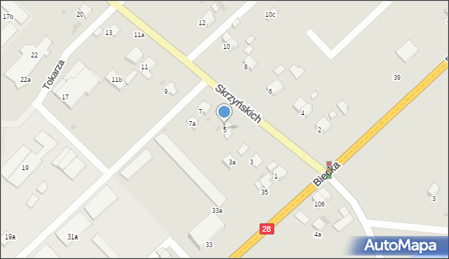 Gorlice, Skrzyńskich, 5, mapa Gorlic