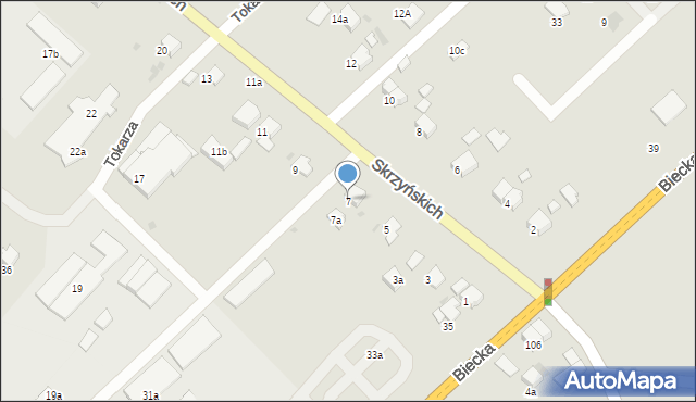 Gorlice, Skrzyńskich, 7, mapa Gorlic