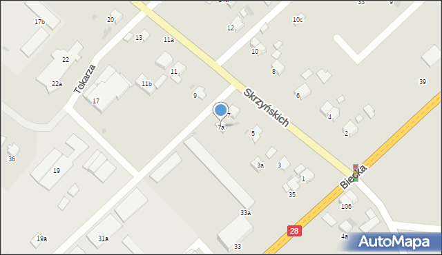 Gorlice, Skrzyńskich, 7a, mapa Gorlic