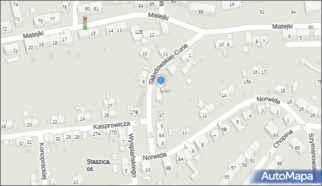 Gorzów Wielkopolski, Skłodowskiej-Curie Marii, 3, mapa Gorzów Wielkopolski