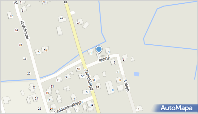Grabów nad Prosną, Skargi Piotra, ks., 2, mapa Grabów nad Prosną