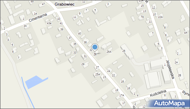 Grabowiec, Skierbieszowska, 28, mapa Grabowiec