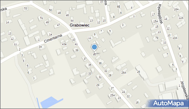 Grabowiec, Skierbieszowska, 40, mapa Grabowiec