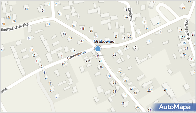 Grabowiec, Skierbieszowska, 43, mapa Grabowiec