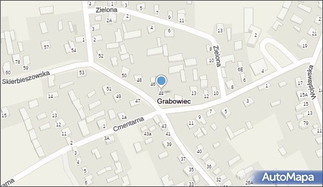 Grabowiec, Skierbieszowska, 44, mapa Grabowiec
