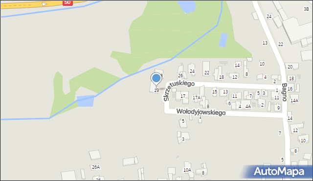 Grójec, Skrzetuskiego, 19, mapa Grójec