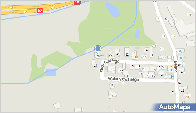 Grójec, Skrzetuskiego, 28, mapa Grójec