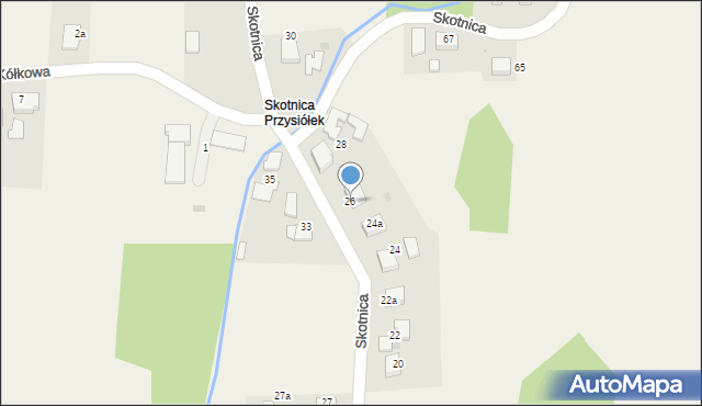 Grojec, Skotnica, 26, mapa Grojec