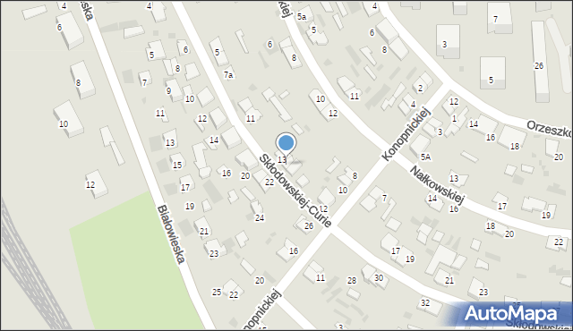Hajnówka, Skłodowskiej-Curie Marii, 15, mapa Hajnówka