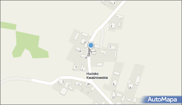 Hucisko, Skalna, 5, mapa Hucisko