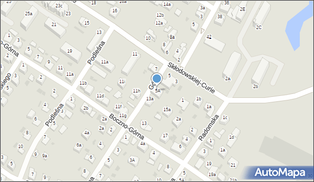 Iława, Skłodowskiej-Curie Marii, 5A, mapa Iława