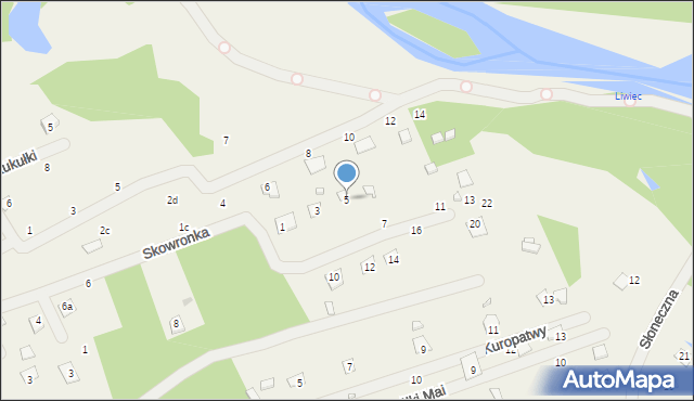 Iły, Skowronka, 5, mapa Iły