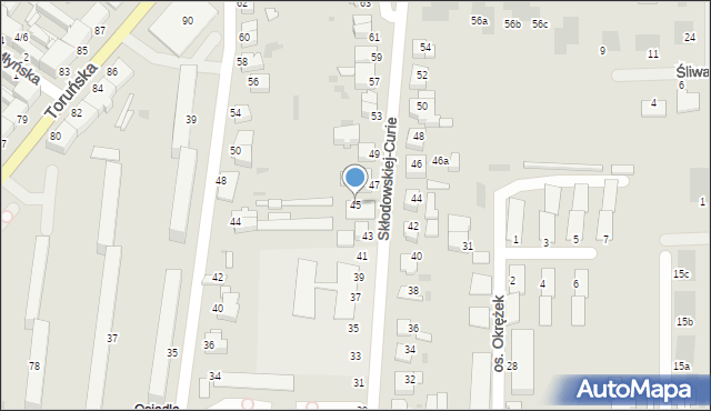 Inowrocław, Skłodowskiej-Curie Marii, 45, mapa Inowrocławia