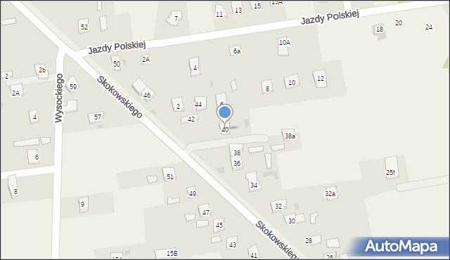 Jaktorów, Skokowskiego, gen., 40, mapa Jaktorów