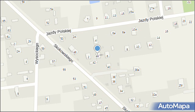 Jaktorów, Skokowskiego, gen., 44, mapa Jaktorów