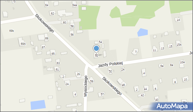 Jaktorów, Skokowskiego, gen., 52, mapa Jaktorów