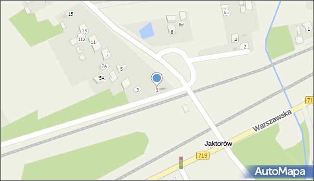 Jaktorów-Kolonia, Skokowskiego, gen., 1, mapa Jaktorów-Kolonia