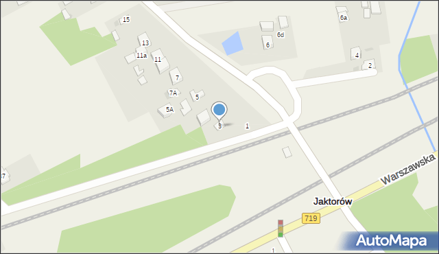 Jaktorów-Kolonia, Skokowskiego, gen., 3, mapa Jaktorów-Kolonia