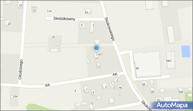 Jaktorów-Kolonia, Skokowskiego, gen., 79, mapa Jaktorów-Kolonia