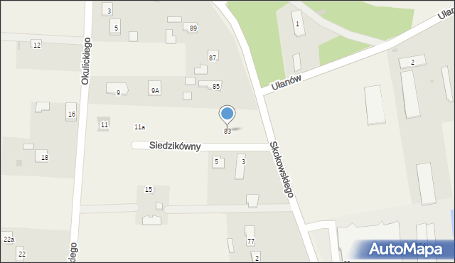 Jaktorów-Kolonia, Skokowskiego, gen., 83, mapa Jaktorów-Kolonia