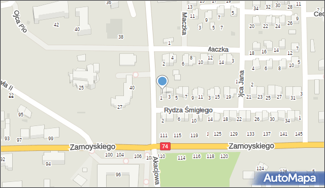 Janów Lubelski, Skorupki Ignacego Jana, ks., 5, mapa Janów Lubelski