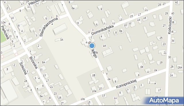 Janów Podlaski, Skalskiego Walentego, 3, mapa Janów Podlaski