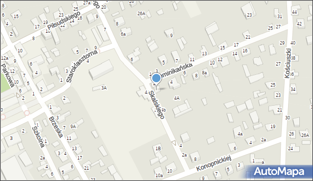 Janów Podlaski, Skalskiego Walentego, 4a, mapa Janów Podlaski