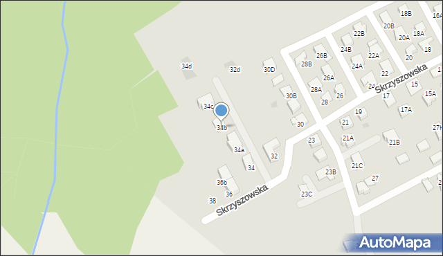 Jastrzębie-Zdrój, Skrzyszowska, 34b, mapa Jastrzębie-Zdrój