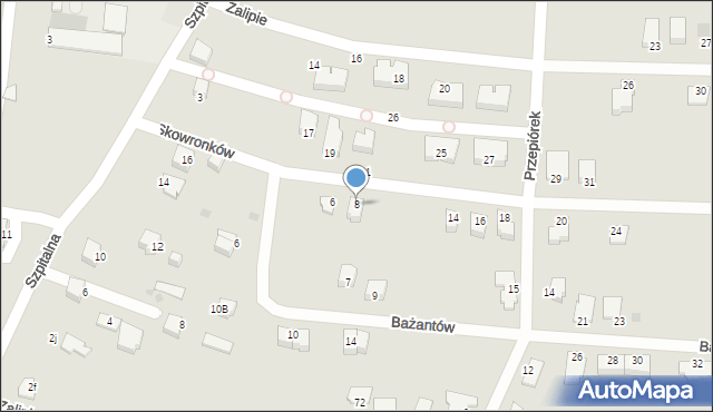 Jaworzno, Skowronków, 8, mapa Jaworzno