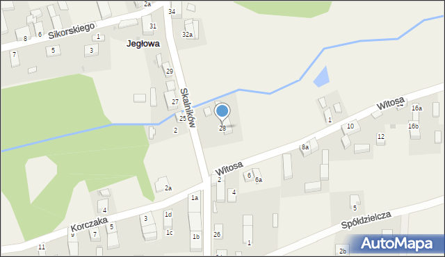 Jegłowa, Skalników, 28, mapa Jegłowa