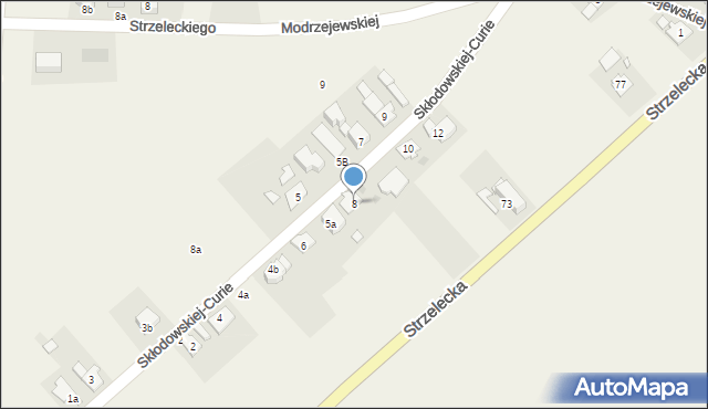 Jemielnica, Skłodowskiej-Curie Marii, 8, mapa Jemielnica