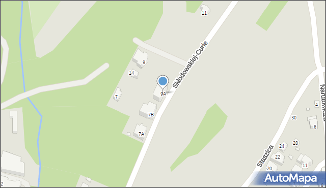 Karpacz, Skłodowskiej-Curie Marii, 9A, mapa Karpacz