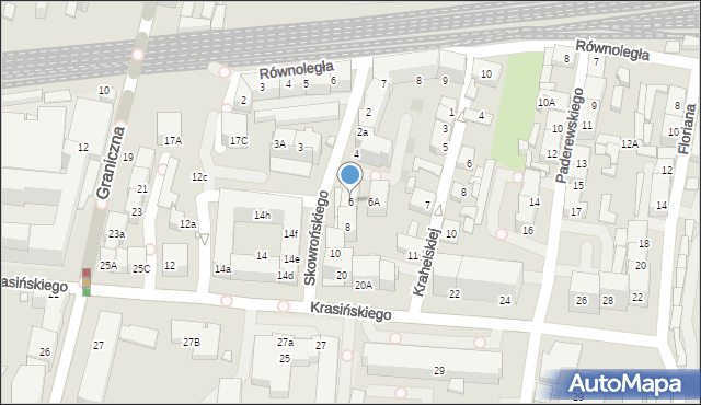 Katowice, Skowrońskiego Aleksandra, ks., 6, mapa Katowic