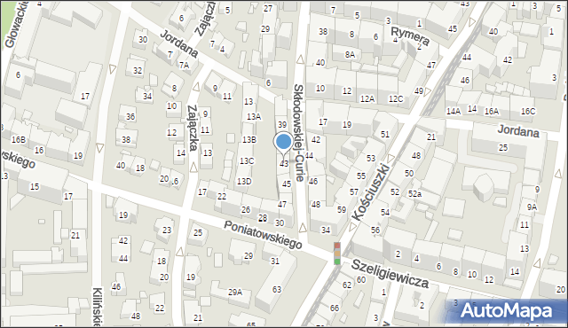 Katowice, Skłodowskiej-Curie Marii, 43, mapa Katowic